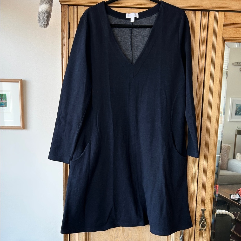 The White Company Navy Long Sleeve Dress 12